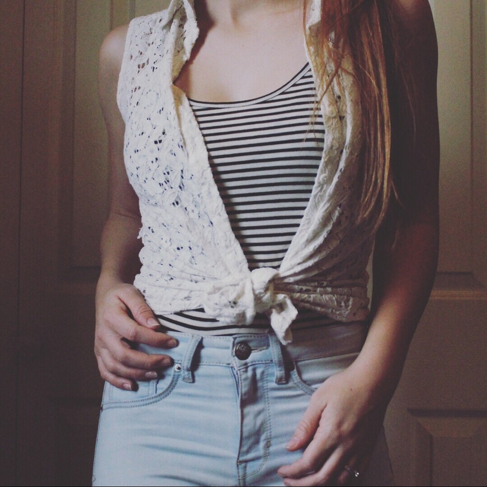 ☆ Collared Lace Button Up ☆